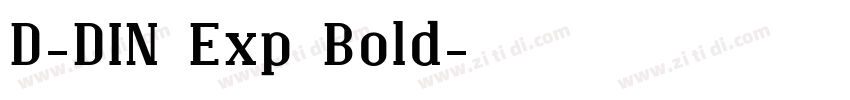 D-DIN Exp Bold字体转换
